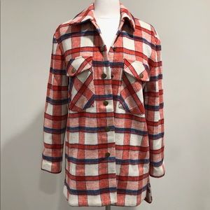 Anthropologie - Hutch - Donna Plaid Shirt Jacket size S $178 NWT